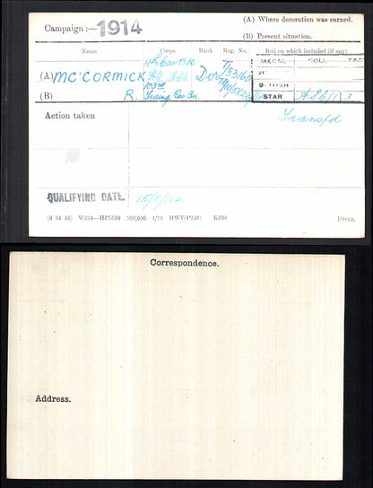 Essex Regiment KIA 1917 Victory Medal WW1 British Late ASC From Kirkcowan