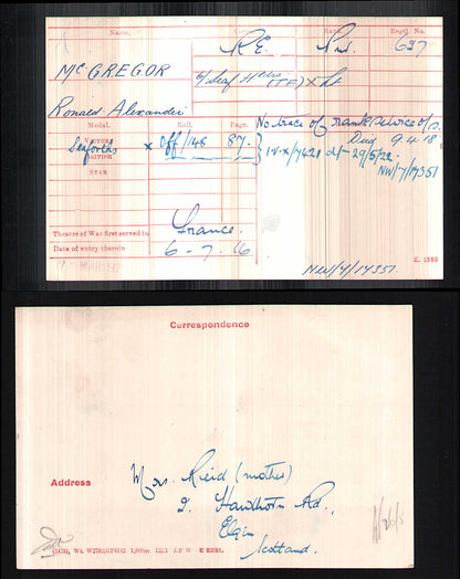 6th Bn. Seaforth Highlanders Officer - Killed in Action April 1918 - WW1 Memorial Plaque - From Elgin, Moray