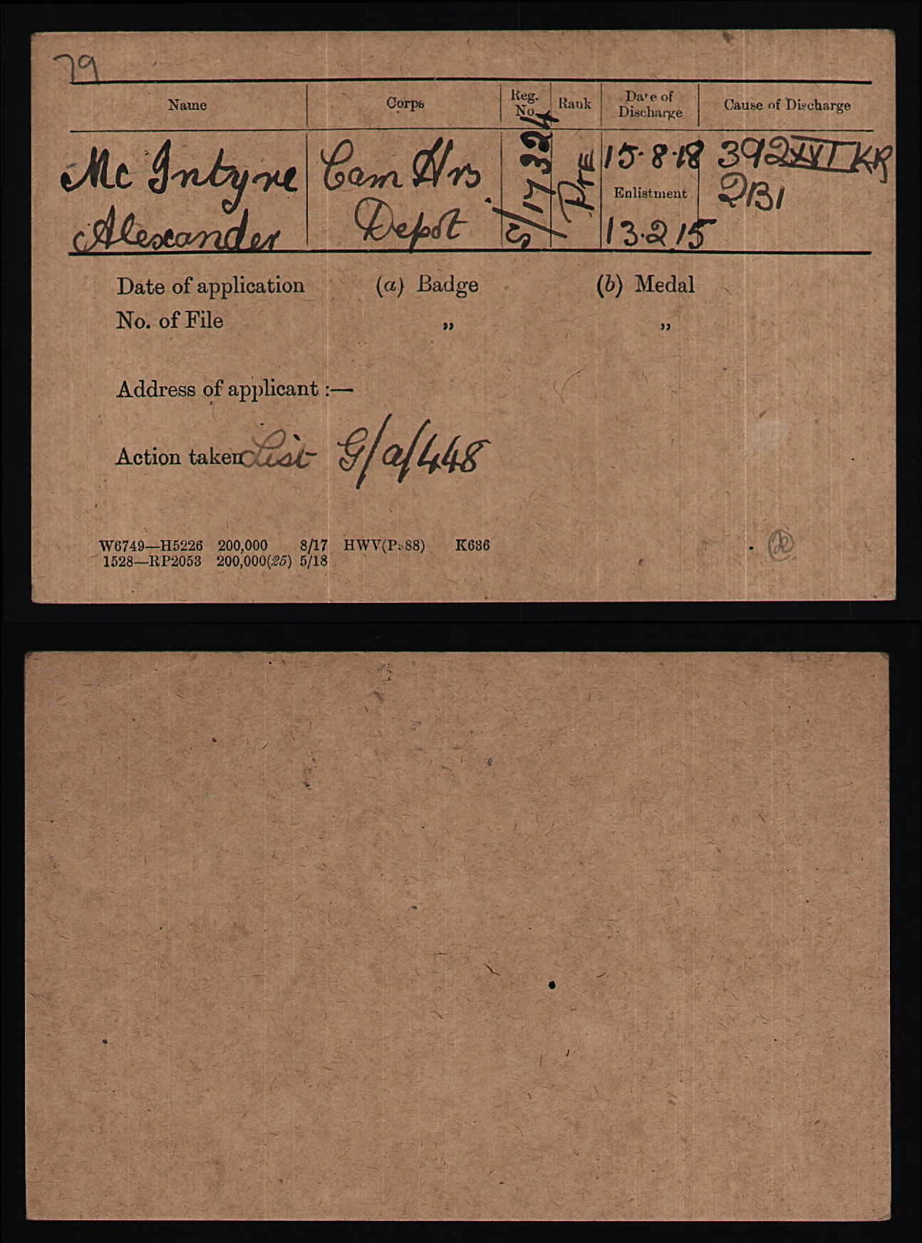 Cameron Highlanders WIA Somme 1916 WW1 1914-15 Star Medal Onich, Fort William