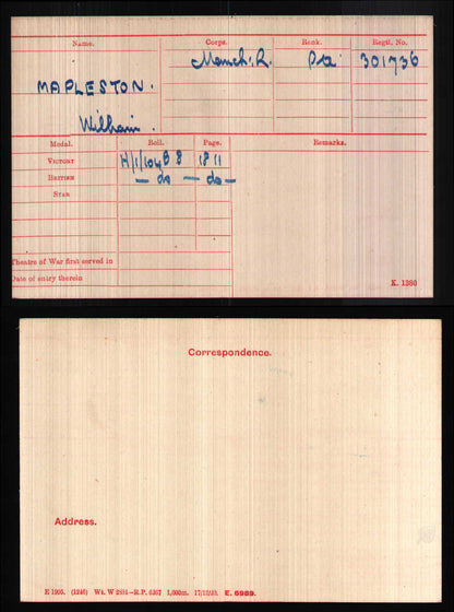 8th Bn. Manchester Regiment - Died of Wounds 1918 - WW1 Victory Medal - From Manchester
