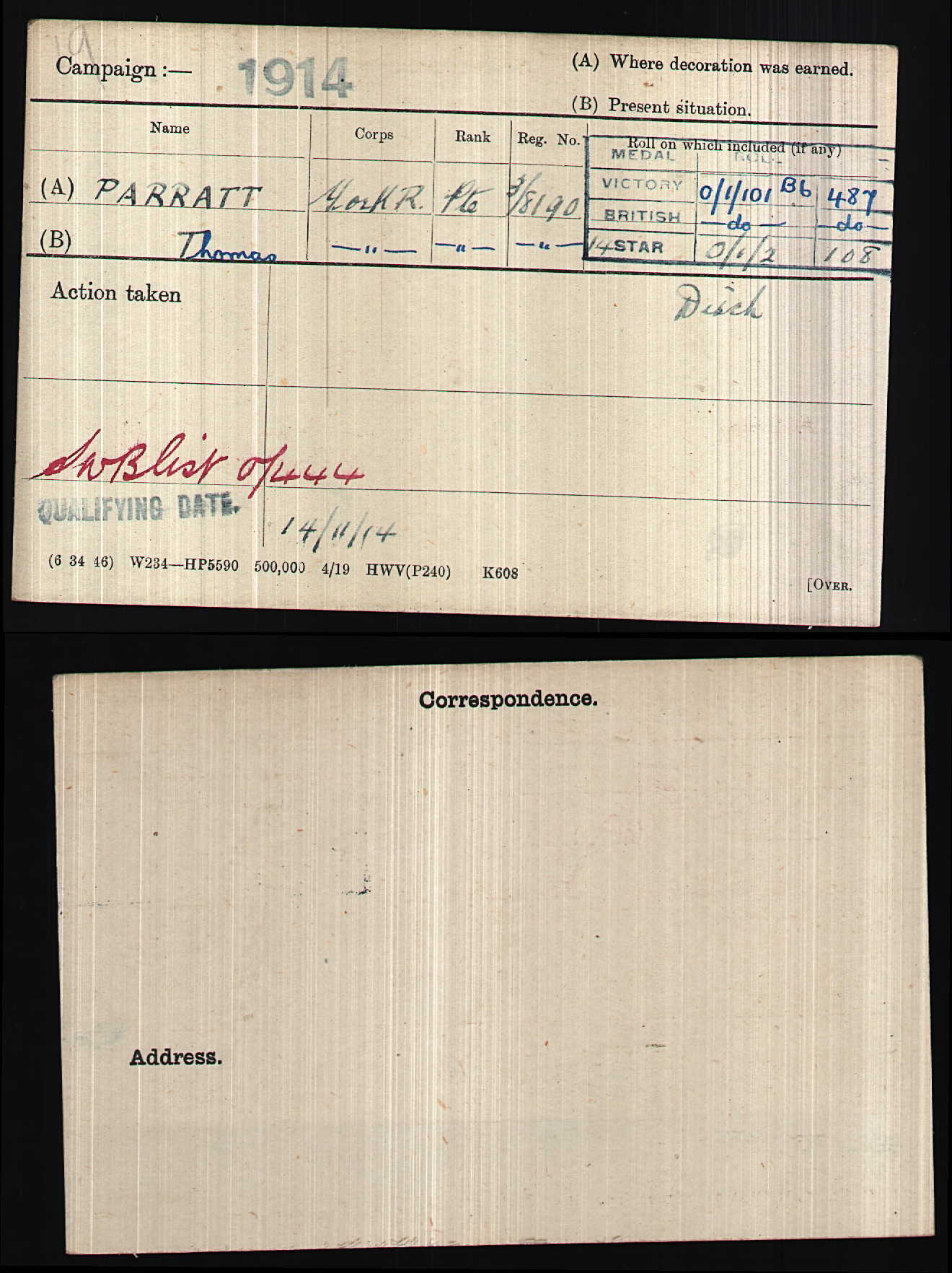 2nd Bn Yorkshire Regiment Wounded WW1 1914 Star Medal Trio Morley Yorkshire