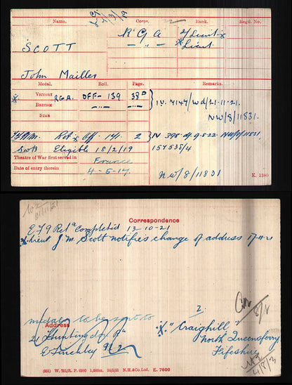 Forth R.G.A. - Officer - WW1 Territorial War Medal Group - Important Edinburgh Architect
