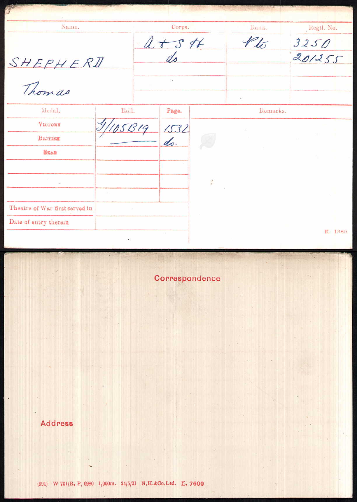 Argyll & Sutherland Highlanders - Killed in Action 1918 - WW1 Medal Pair - From Hamilton