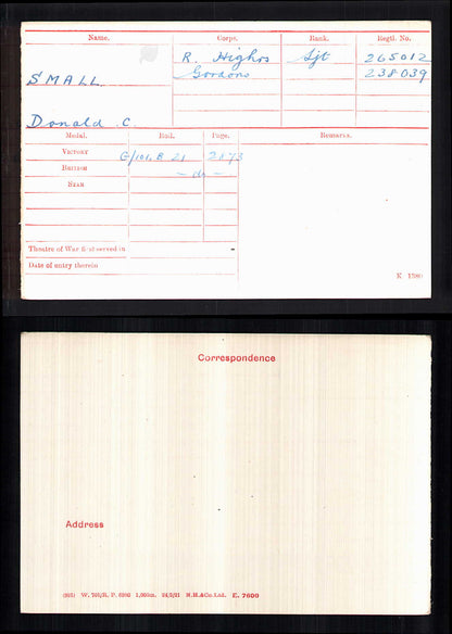 Gordon Highlanders KIA 1917 late 6th Black Watch WW1 British War Medal got TFEM