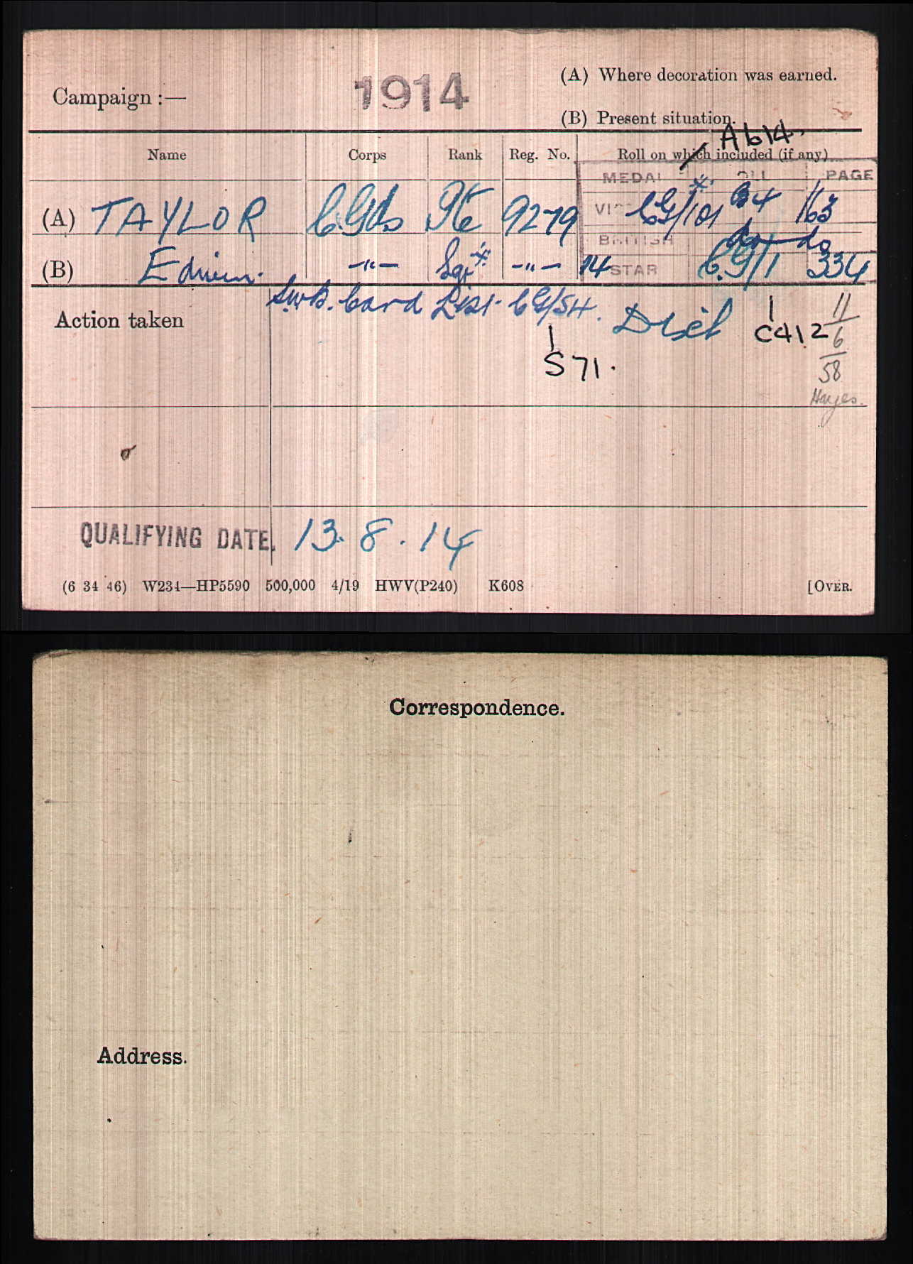 Coldstream Guards - Twice Wounded in Action - 1914 Mons Star Victory Medal - Crook, Durham