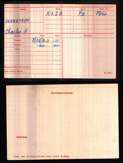 King's Own Scottish Borderers Died Wounds 1918 British Medal Pair WW1 Leicester