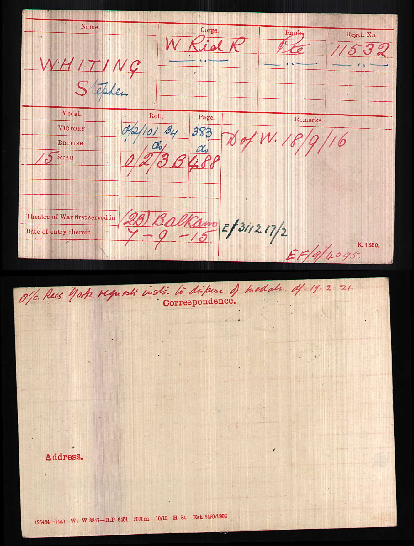 8th Bn. West Riding Regiment - Died of Wounds Somme 1916 - WW1 Medal Trio & Plaque - Bradford
