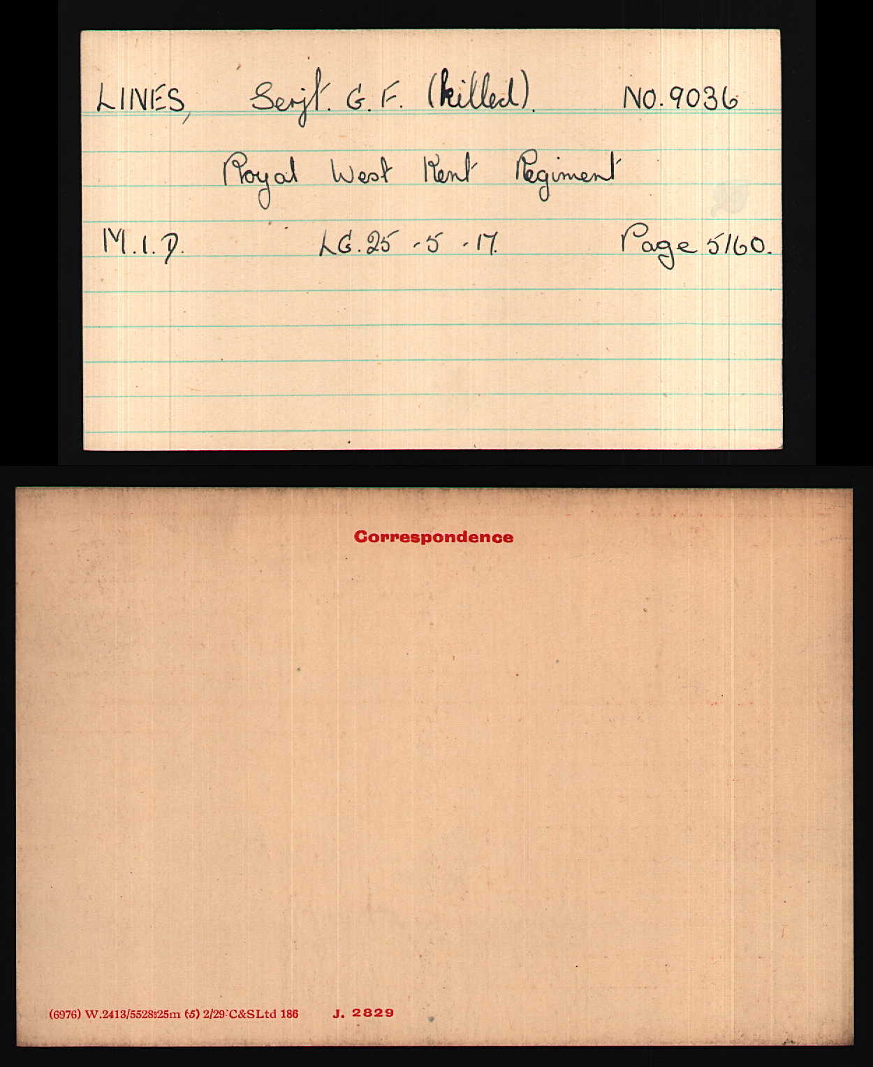 Queen's Own Royal West Kent Regiment Sgt KIA TRENCH RAID 1917 Posthumous MiD WW1 Medal Trio