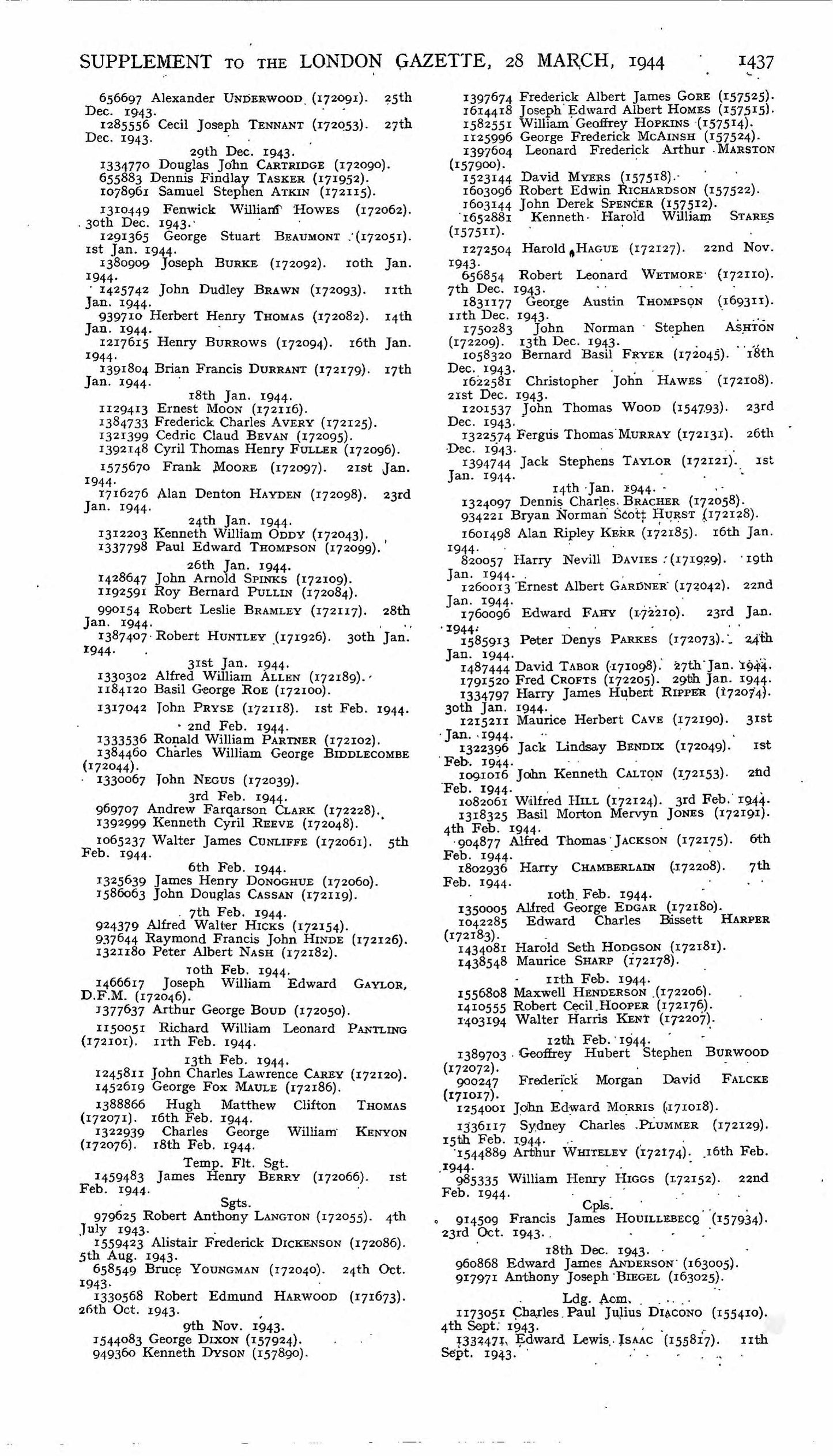 Royal Air Force RAF KIA France 1944 Lancaster Bomber WW2 Casualty Medal Group