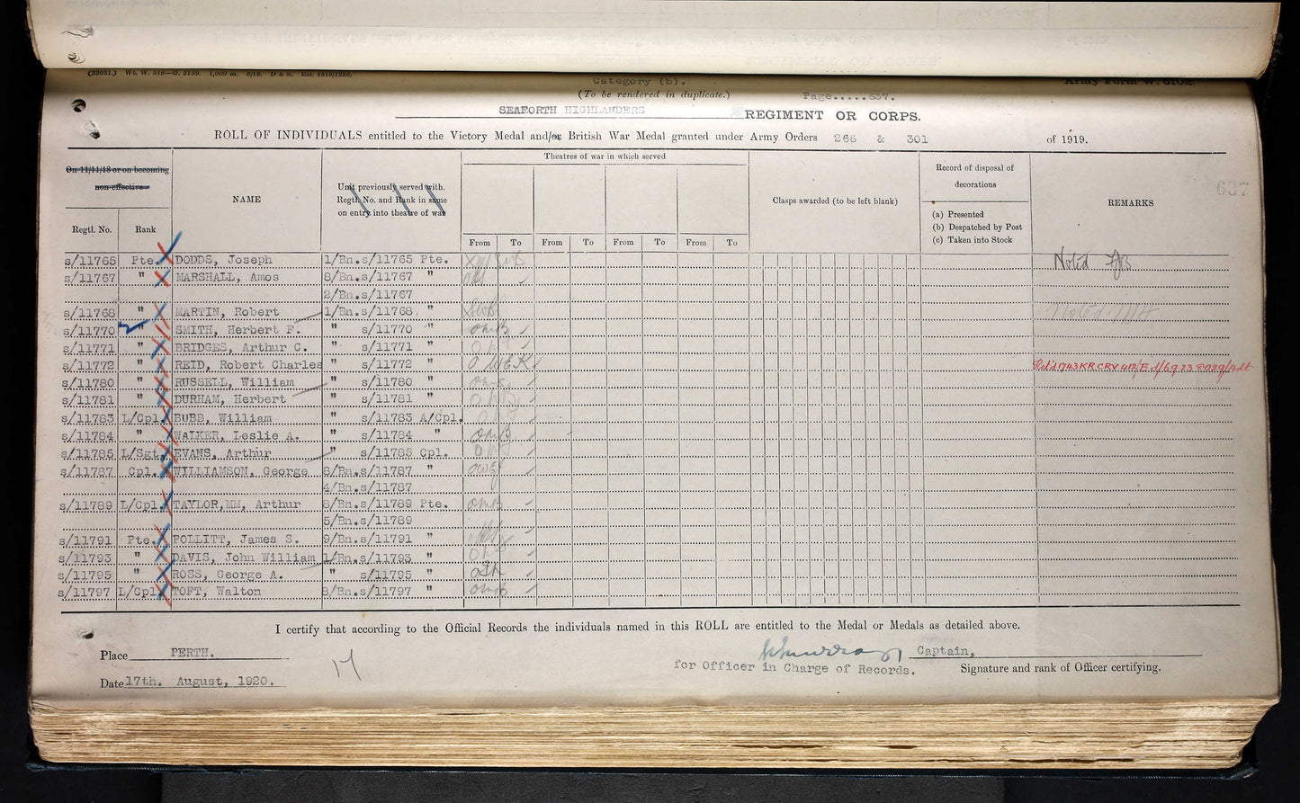 Seaforth Highlanders - POW Prisoner of War Delville Wood Somme 1916 - WW1 Medal Pair - Pendleton