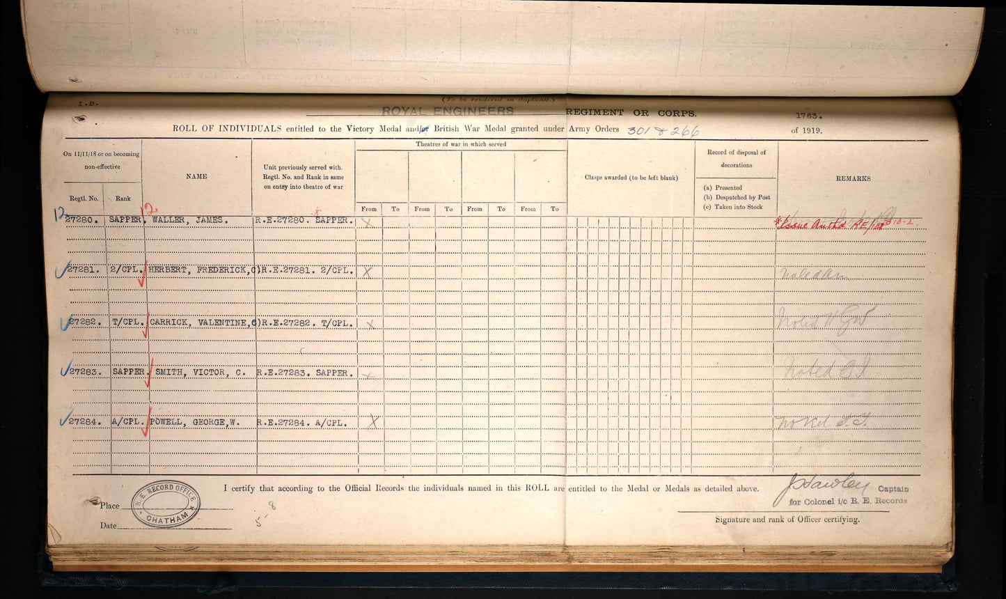 Royal Engineers 1st Army HQ Sig. Coy. - 1914 Mons Star Victory Medal - Shepherds Bush