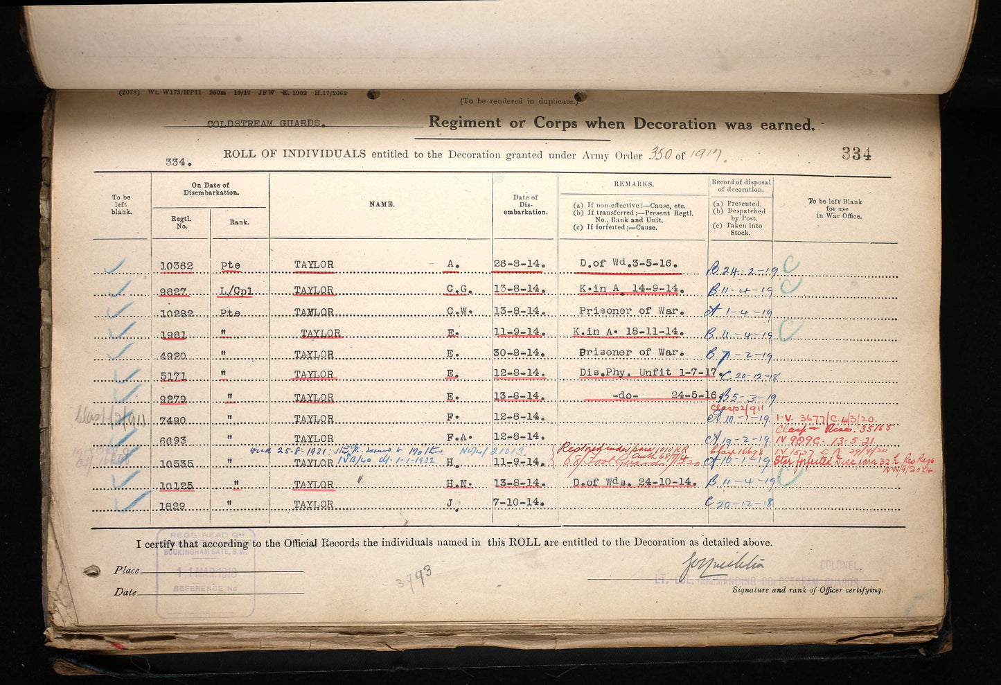 Coldstream Guards - Twice Wounded in Action - 1914 Mons Star Victory Medal - Crook, Durham