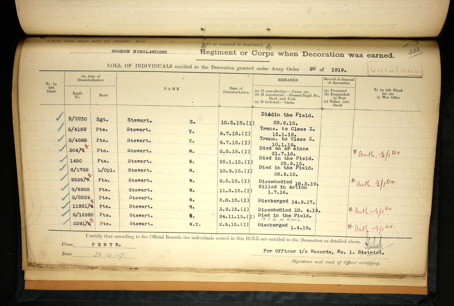 Gordon Highlanders - Killed in Action Battle of Loos Sept 1915 - WW1 Medal Trio - From Cullen, Banffshire
