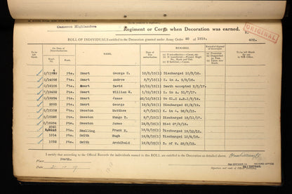 4th Bn. Cameron Highlanders KIA 1917 WW1 Medal Trio from Kincraig, Inverness-shire (BWM Renamed)
