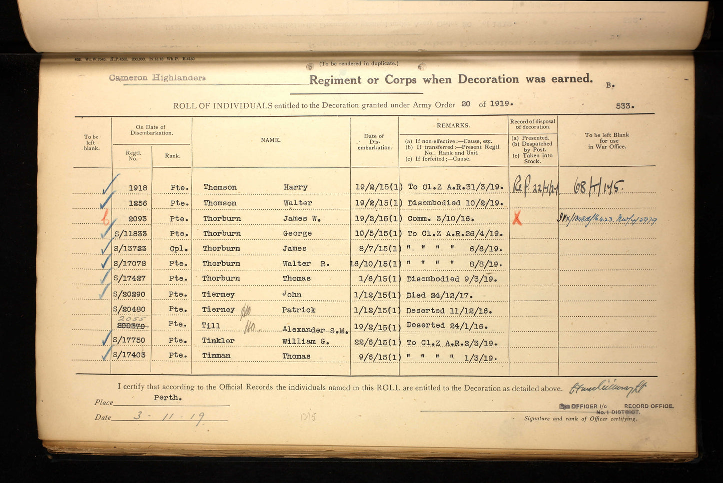 4th Cameron Highlanders x5 WIA 1914-15 Star Medal WW1 LSGC 1936 Inverness