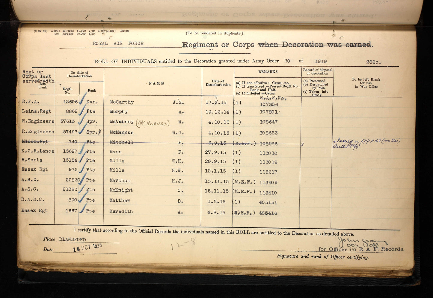 Royal Flying Corps, Royal Air Force, & Middlesex Regiment - WW1 1914 Mons Star Trio - West Croydon