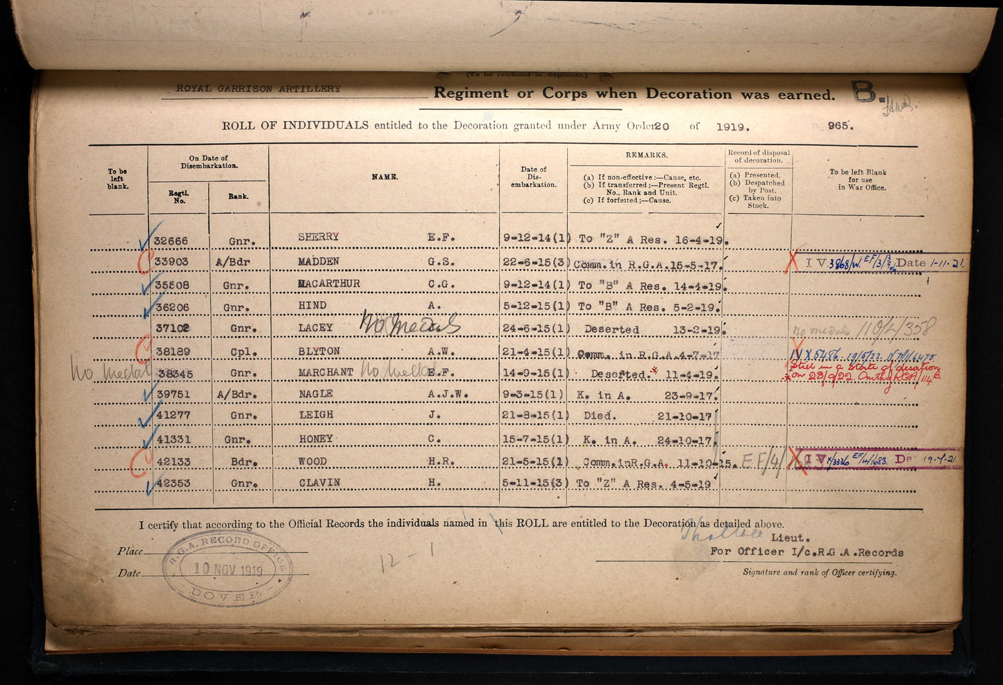 Royal Garrison Artillery Died of Wounds 1917 British WW1 Medal Trio Stockport