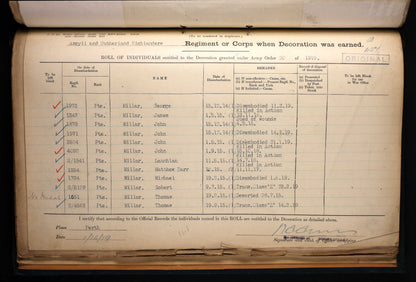 5th Bn. Argyll & Sutherland Highlanders – Killed in Action Palestine 1917 – WW1 Medal Trio & ID Bracelet – From Greenock