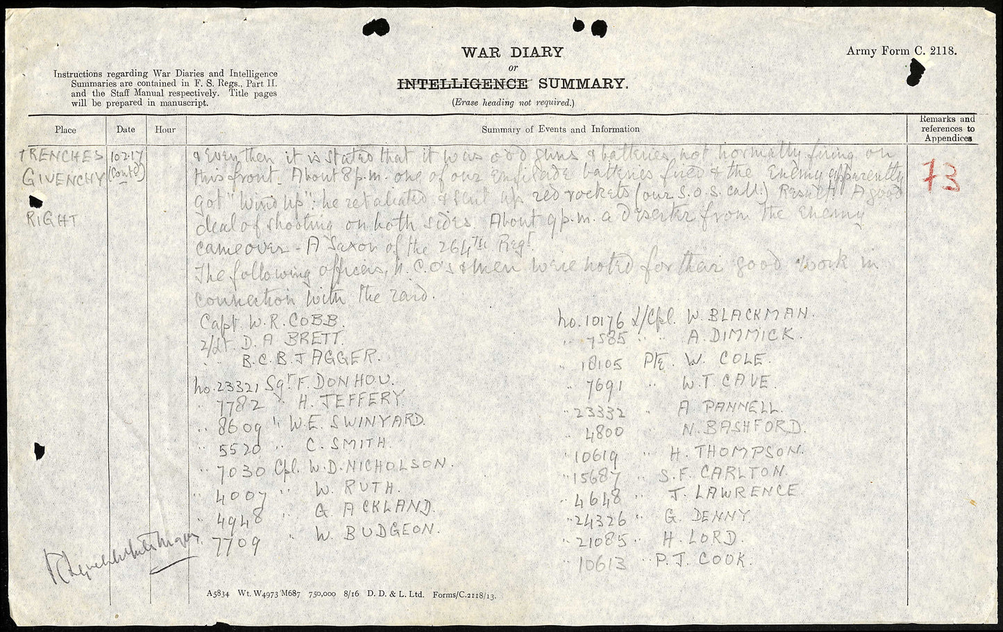 Queen's Own Royal West Kent Regiment Sgt KIA TRENCH RAID 1917 Posthumous MiD WW1 Medal Trio