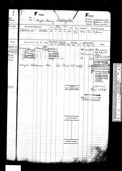 222 Sqn. Royal Air Force RAF & Royal Naval Air Service RNAS - Mediterranean Air Wing - WW1 Victory Medal -  From Tottenham, London