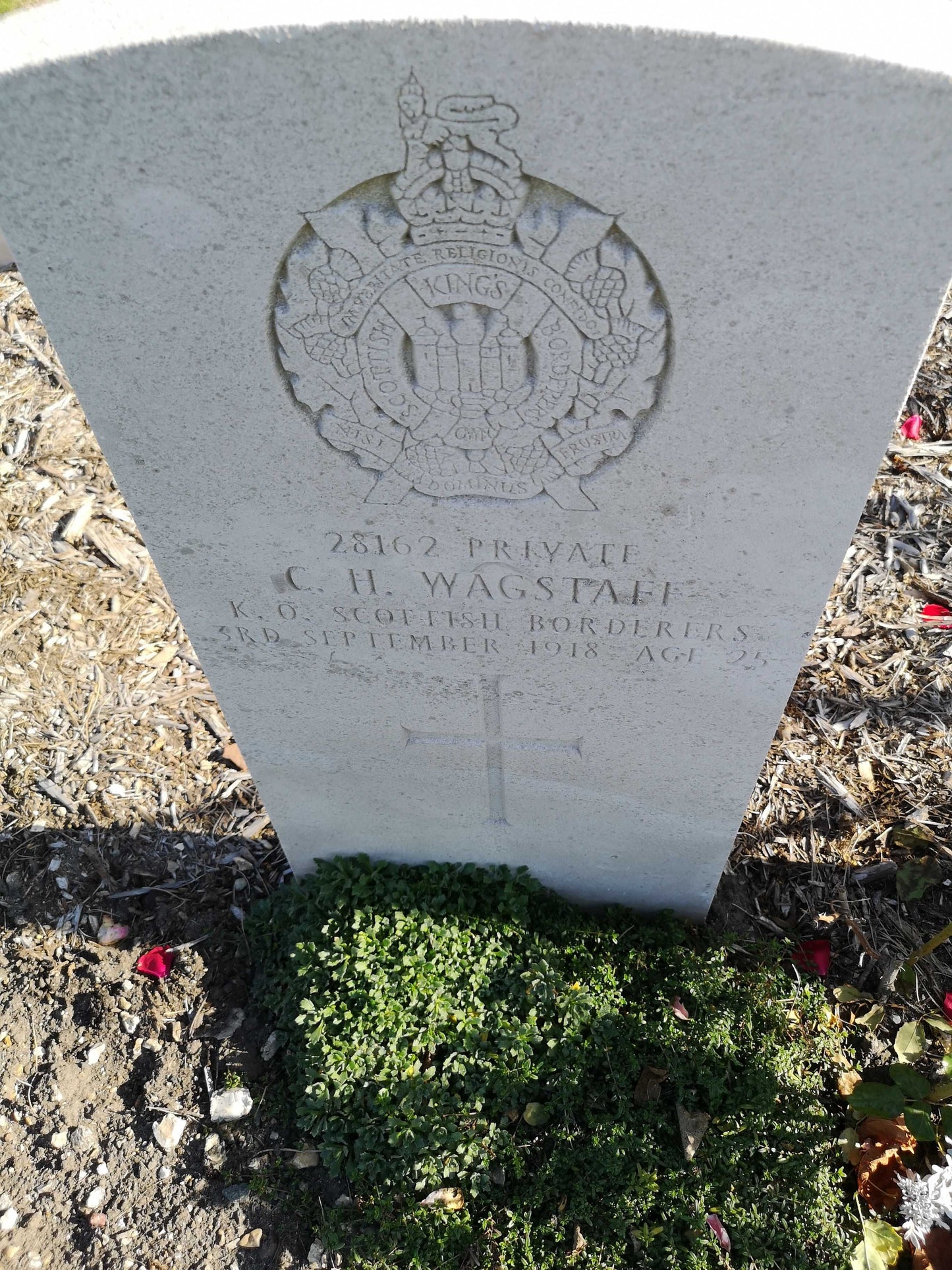 King's Own Scottish Borderers Died Wounds 1918 British Medal Pair WW1 Leicester