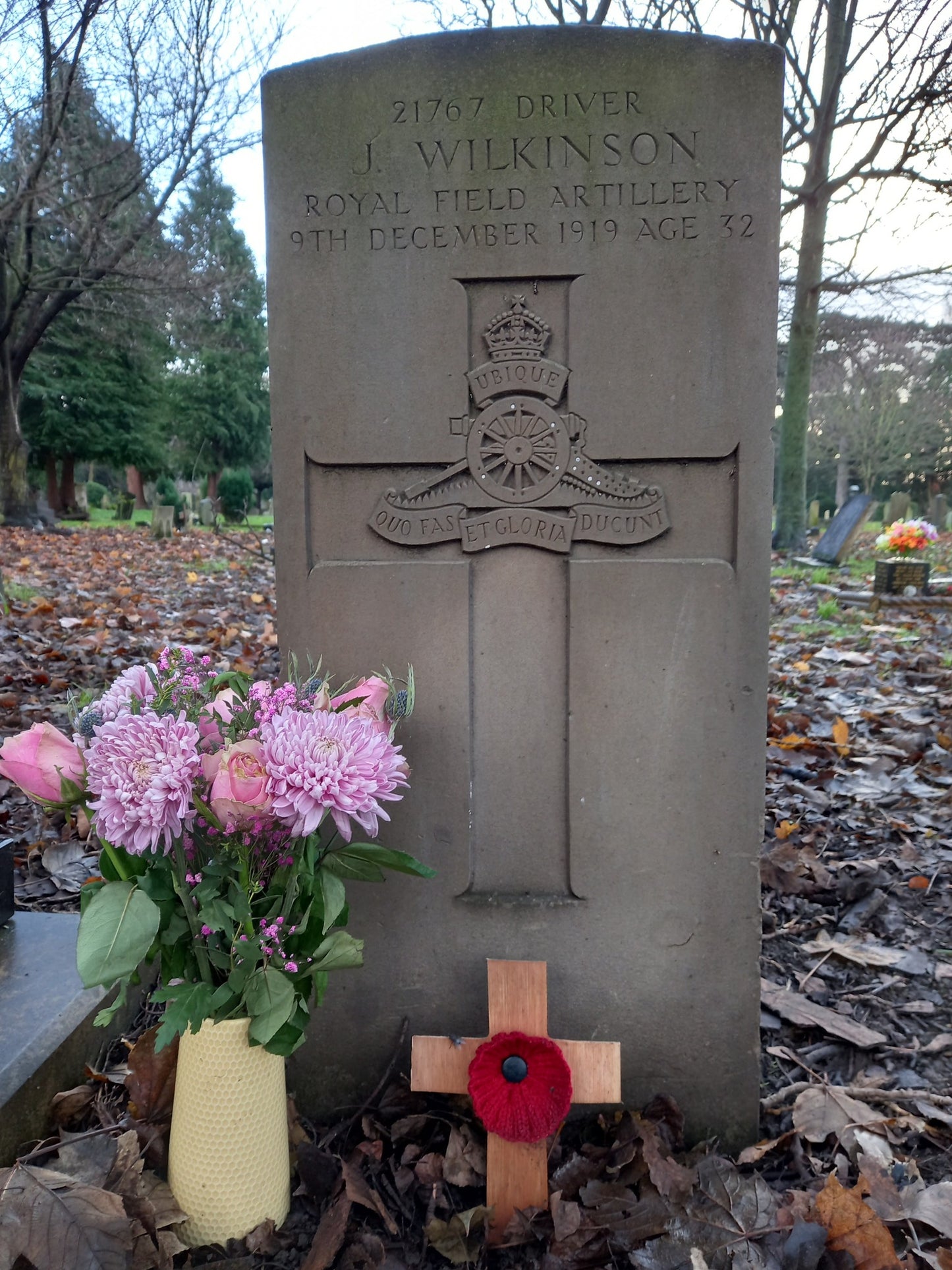 Royal Field Artillery Died of Wounds 1919 WW1 Medal Pair from South Bank, York
