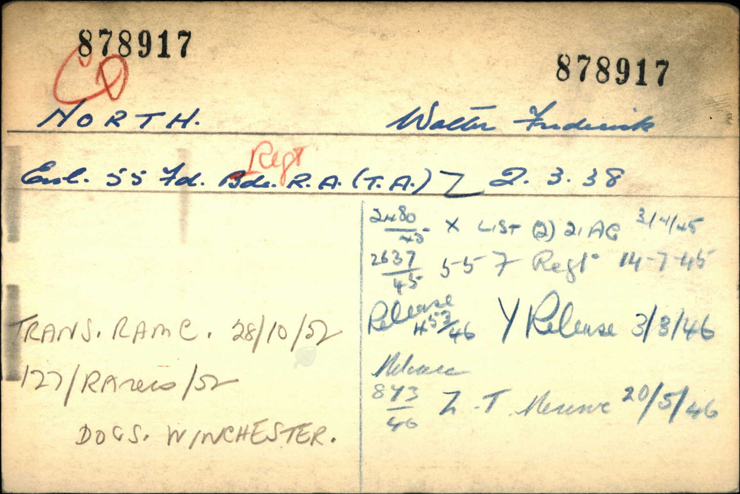 West Somerset Yeomanry 55th Field Regt (Wessex) Royal Artillery - WW2 Medal Group