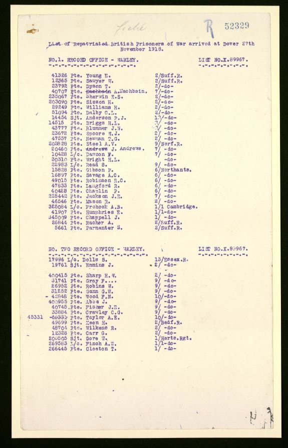 2nd Essex Regiment - Sergeant POW March 1918 WIA 1917 - London - WW1 Victory Medal