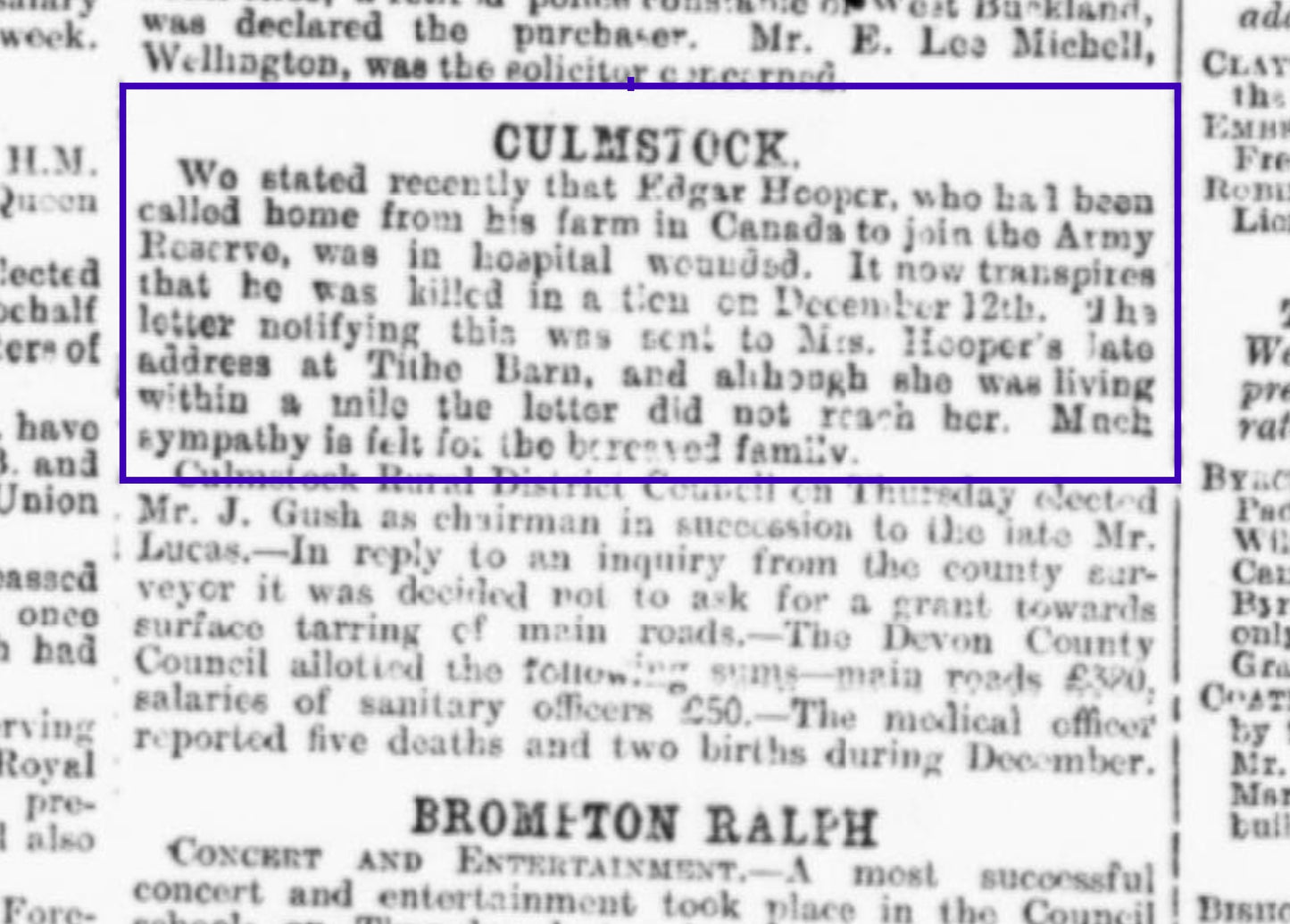 1st Bn. Somerset Light Infantry - Died of Wounds 1914 - WW1 Mons Star Medal Trio - From Culmstock Devon