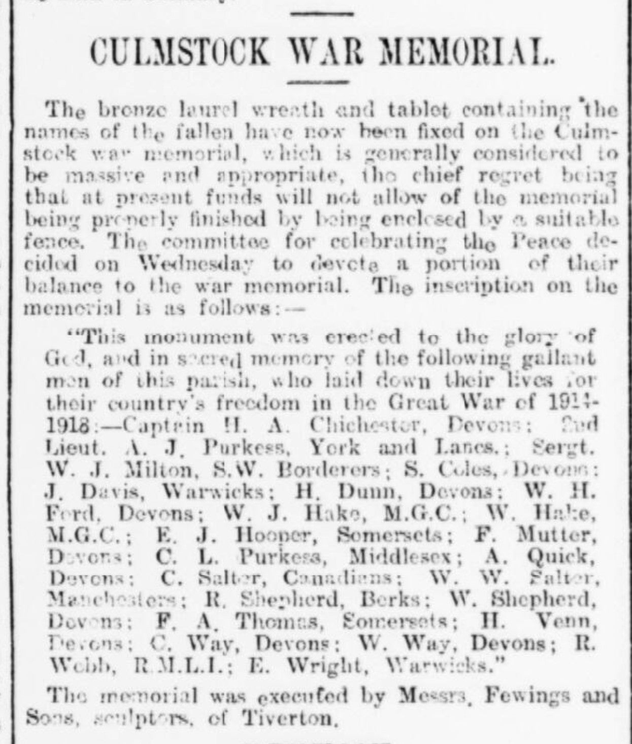 1st Bn. Somerset Light Infantry - Died of Wounds 1914 - WW1 Mons Star Medal Trio - From Culmstock Devon