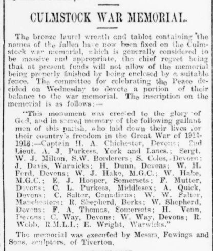 1st Bn. Somerset Light Infantry - Died of Wounds 1914 - WW1 Mons Star Medal Trio - From Culmstock Devon