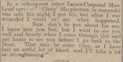 Seaforth Highlanders WIA 1914 Great Letter Home Mons Star Medal Inverness Nairn