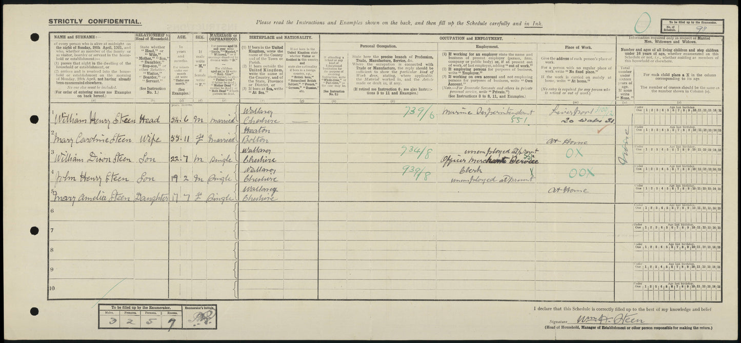 Mercantile Marine WW1 British Medal Pair William STEEN Cadet Ab. Seaman Wallasey