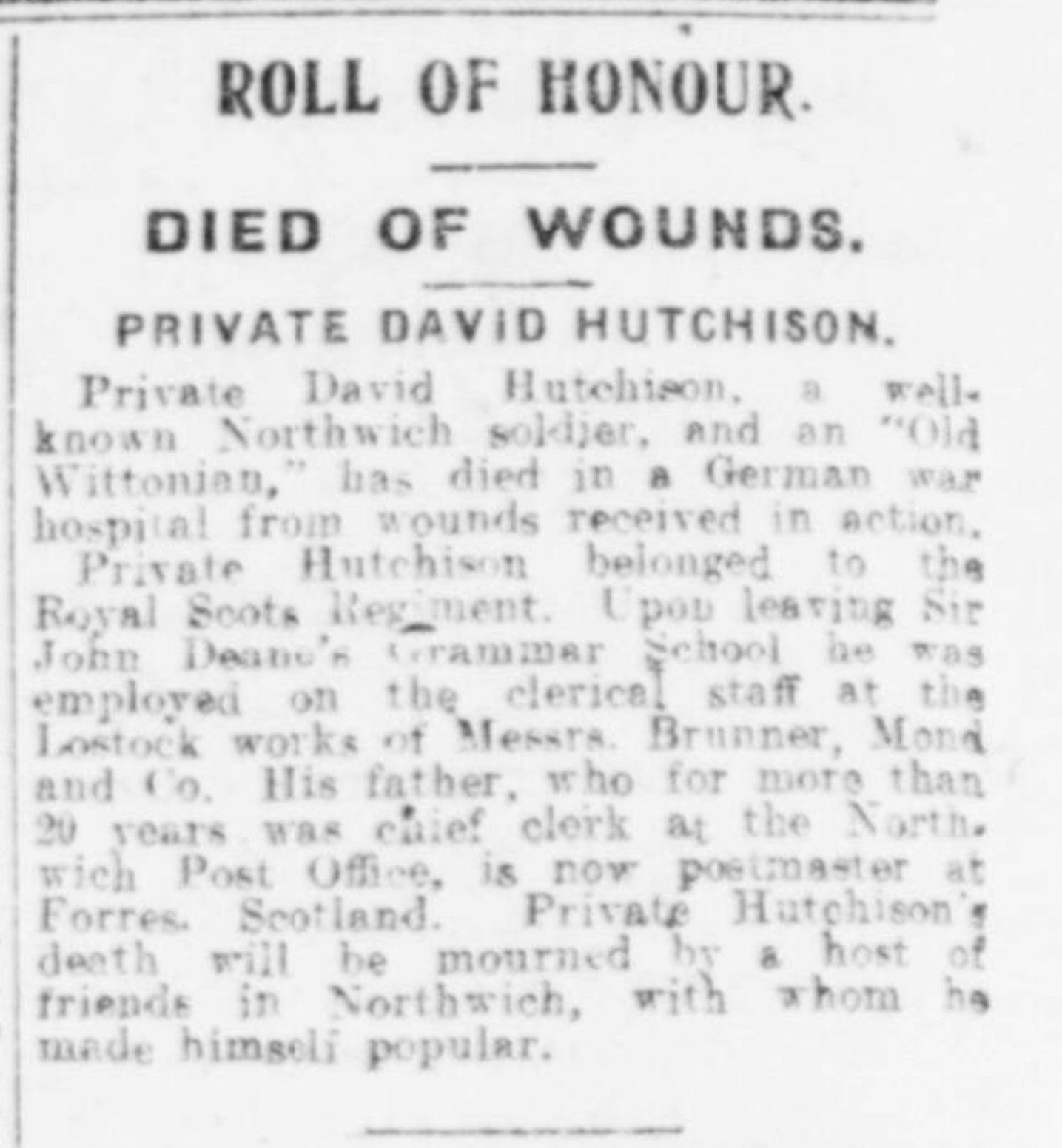 5th Seaforth Highlanders DOW as POW GERMANY 1918 Medal Pair Plaque WW1 Forres