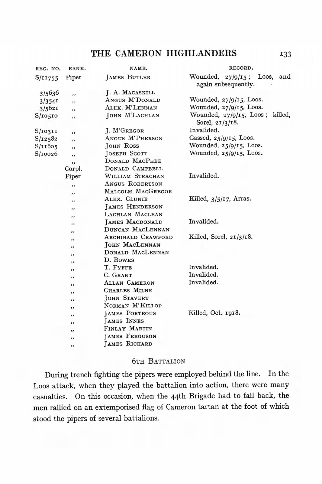 Cameron Highlanders PIPER WW1 Medal Trio 1914 Christmas Tin from Girvan, Ayr