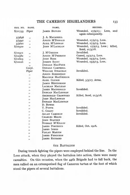 Cameron Highlanders PIPER WW1 Medal Trio 1914 Christmas Tin from Girvan, Ayr