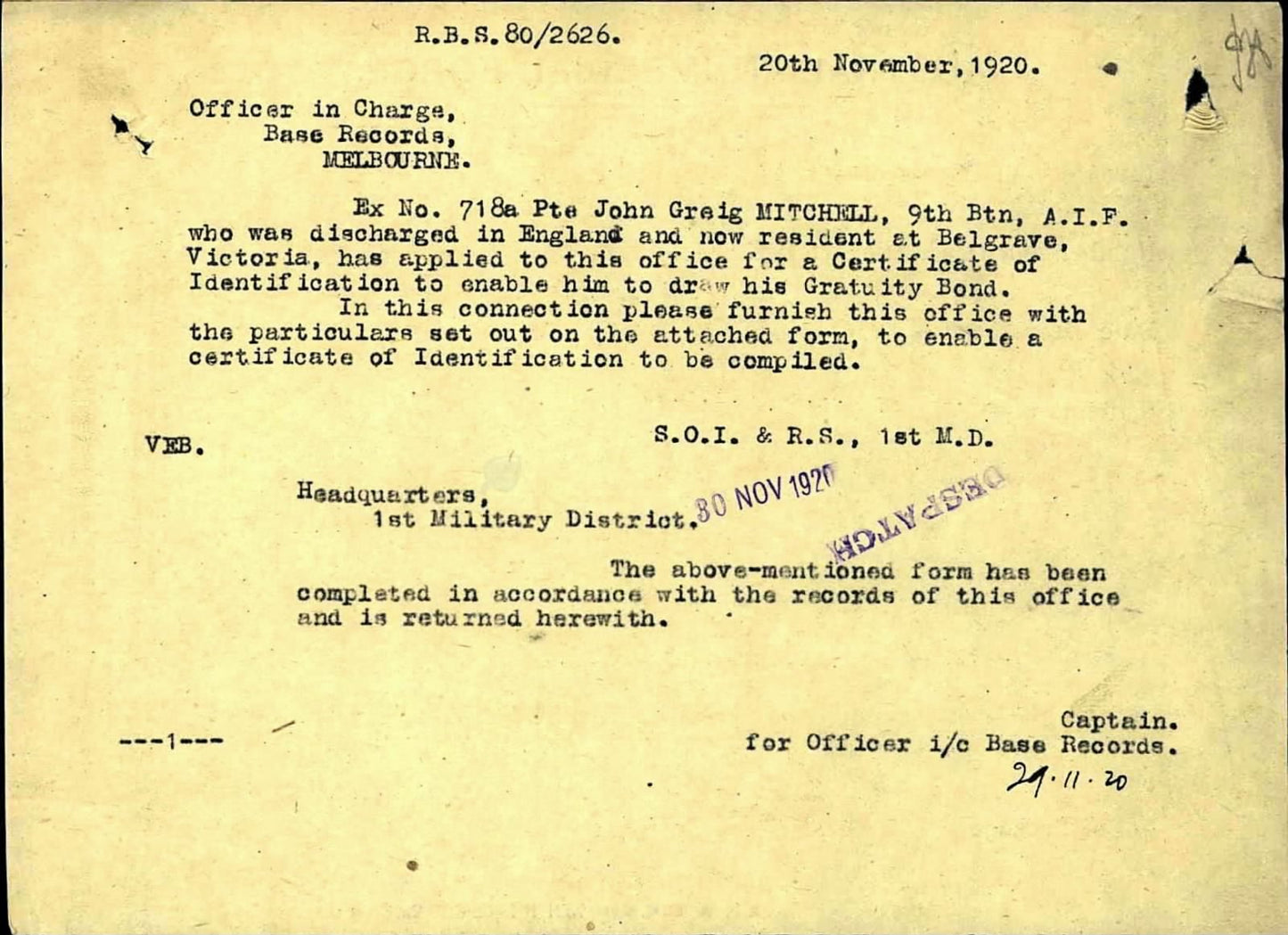 Husband & Wife from Scotland WW2 Australian Service Medals WIA WW1 9th AIF BWM