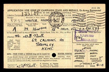 West Somerset Yeomanry 55th Field Regt (Wessex) Royal Artillery - WW2 Medal Group