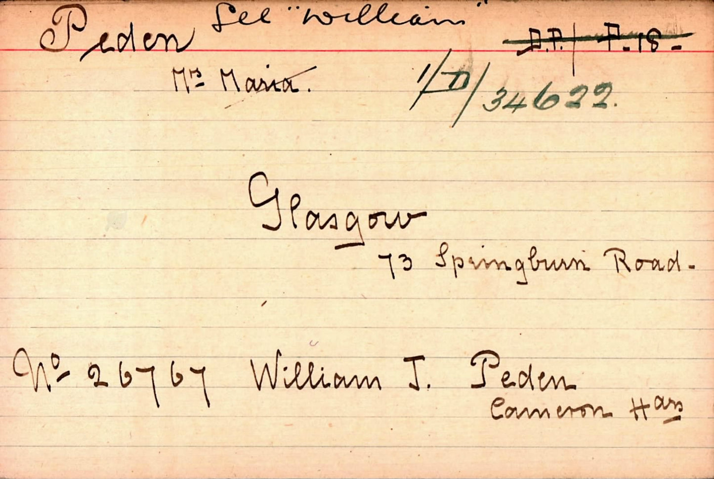 Cameron Highlanders Died 1917 British War Medal WW1 Glasgow University Lovat Scouts