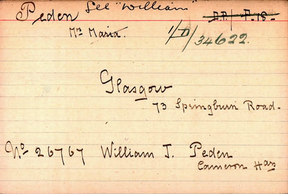 Cameron Highlanders Died 1917 British War Medal WW1 Glasgow University Lovat Scouts