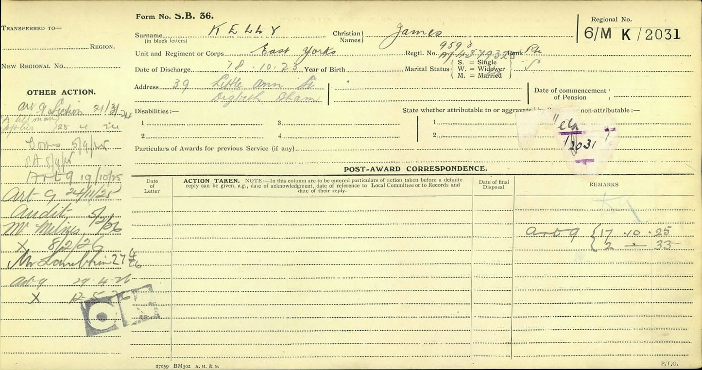 Yorkshire Regiment POW Loos 1915 British 1914 Mons Star WW1 & WW2 Medal Group