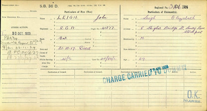 Royal Garrison Artillery Died of Wounds 1917 British WW1 Medal Trio Stockport