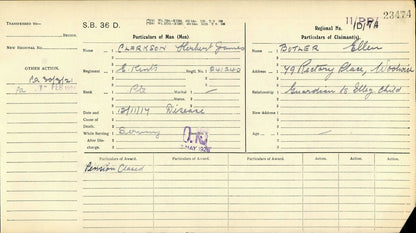 5th Bn. The Buffs (East Kent Regiment) - Died Iraq 1917 - Memorial Plaque - From Woolwich, London