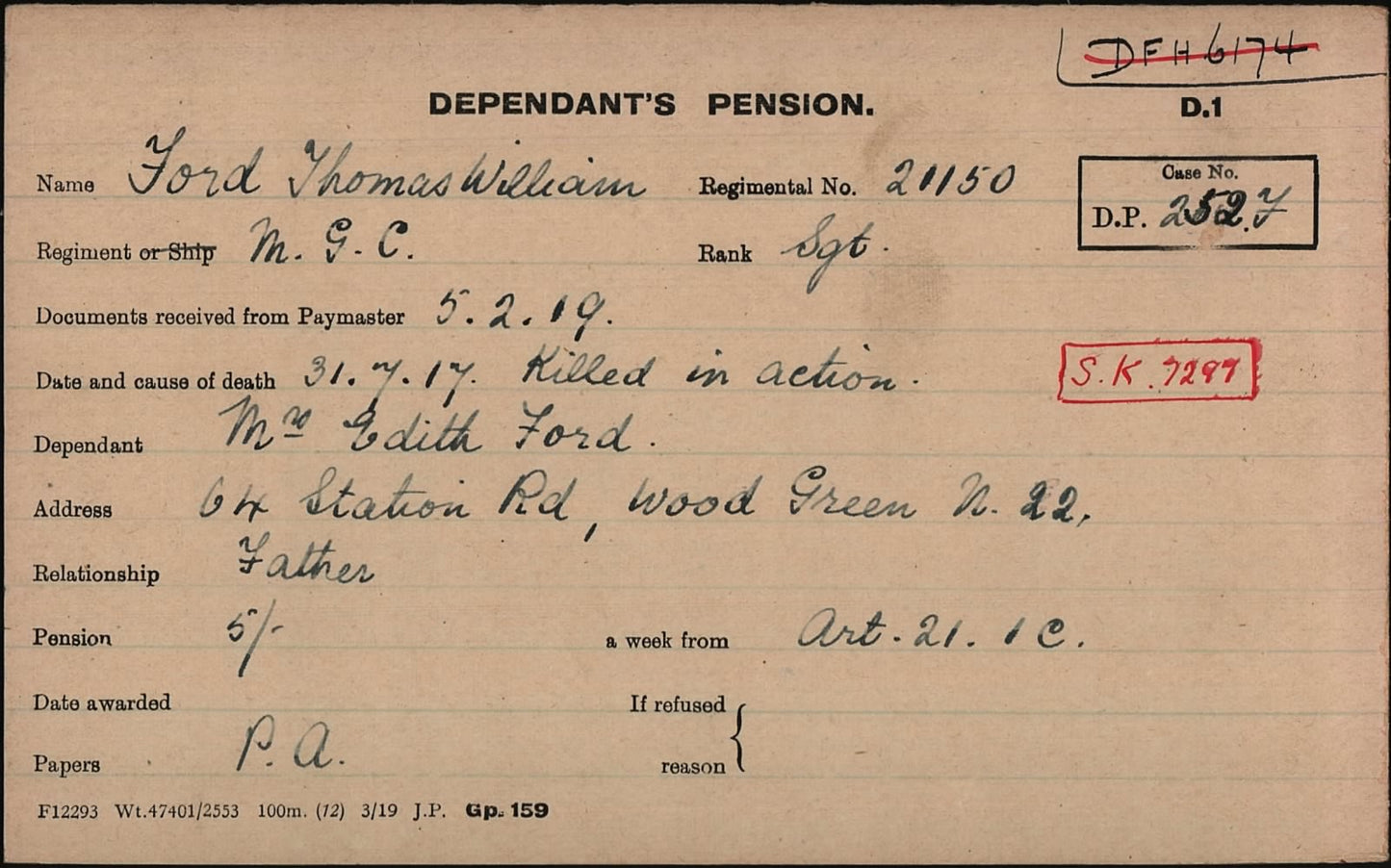 7th Middlesex Regiment KIA Ypres 1917 Machine Gun Corps MGC WW1 Medal Trio