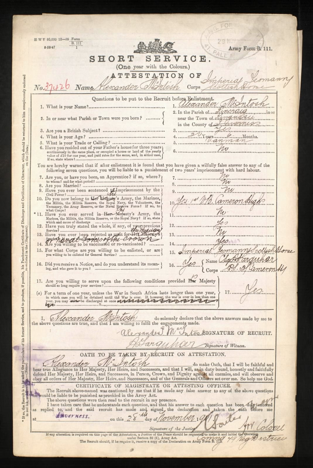 Scottish Horse Boer War WW1 Group Territorial Force War Medal Kingussie Camerons