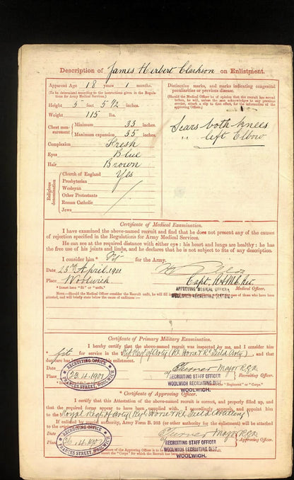 5th Bn. The Buffs (East Kent Regiment) - Died Iraq 1917 - Memorial Plaque - From Woolwich, London