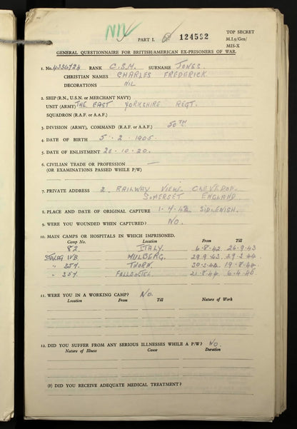 East Yorkshire Regiment POW North Africa 1942 WW2 Medal Group Long Service Company Sergeant Major