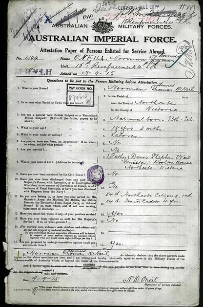 WW2 Australia Service Medal 1939–45 Died 1943 Army Medical Corps WW1 WIA 1917