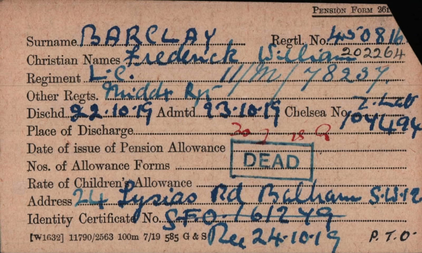 Middlesex Regiment - Wounded in Action Somme 1916 - Balham London - WW1 Medals Shooting Medal France