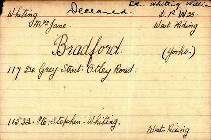 8th Bn. West Riding Regiment - Died of Wounds Somme 1916 - WW1 Medal Trio & Plaque - Bradford